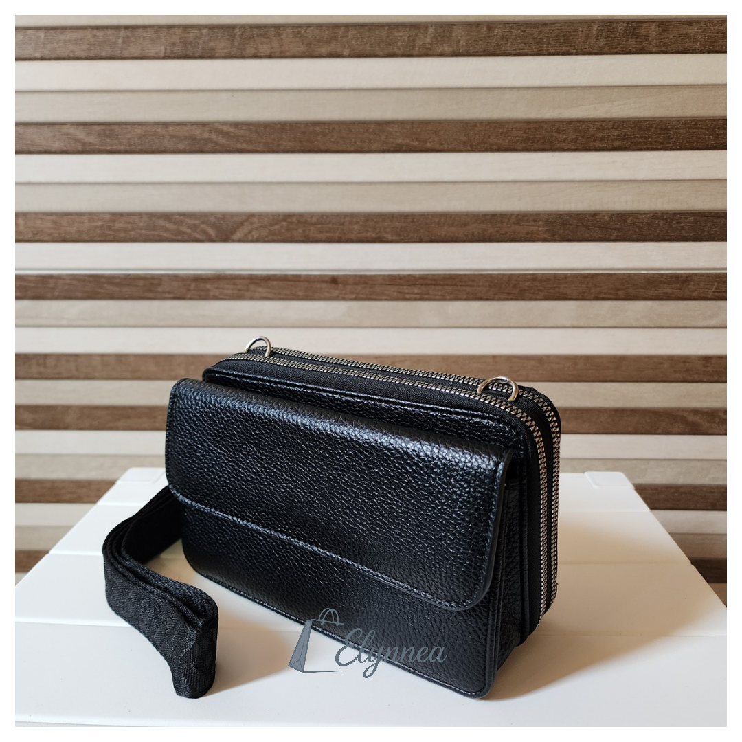 Sac bandoulière en cuir grainé