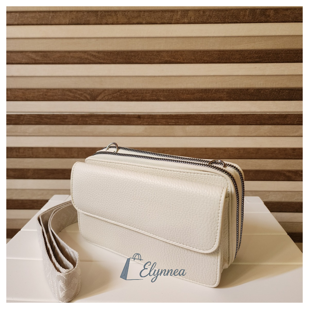 Sac bandoulière en cuir grainé
